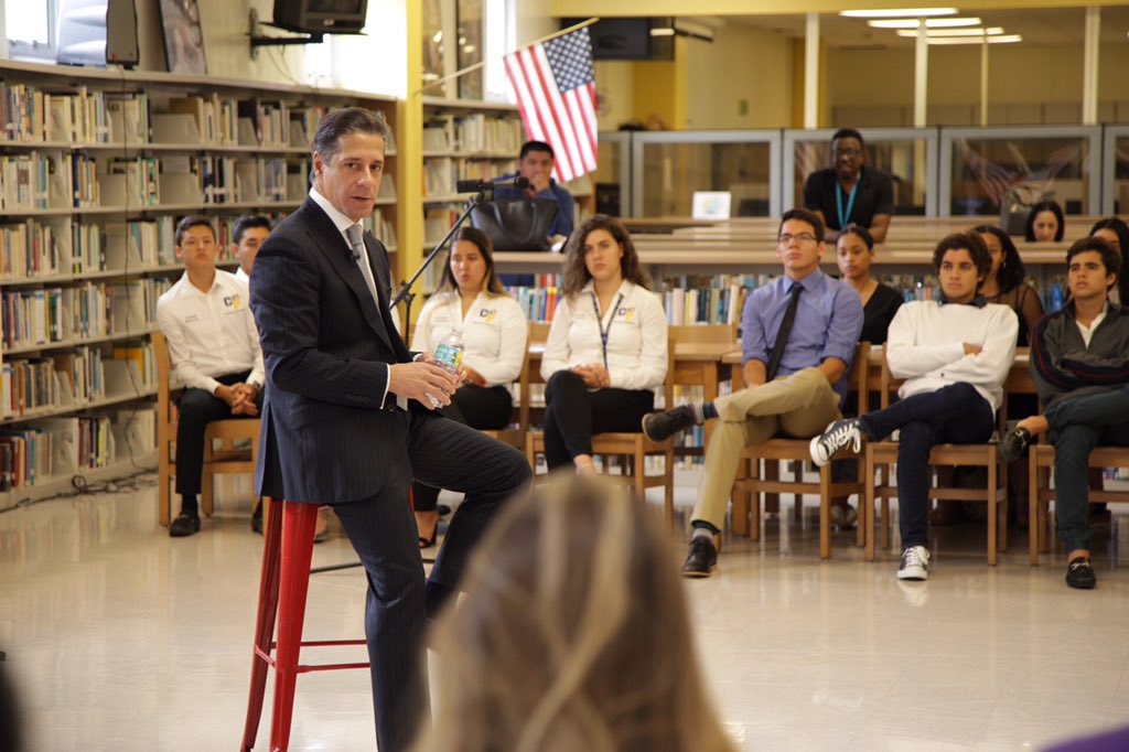 MDCPS's tweet photo. I look at you and I am inspired by what tomorrow will bring. You will raise this nation up because you are emotionally and intellectually superior to any generation that has come before you. - @MiamiSup at #SupRT19 https://t.co/B4x0PNhFAf
