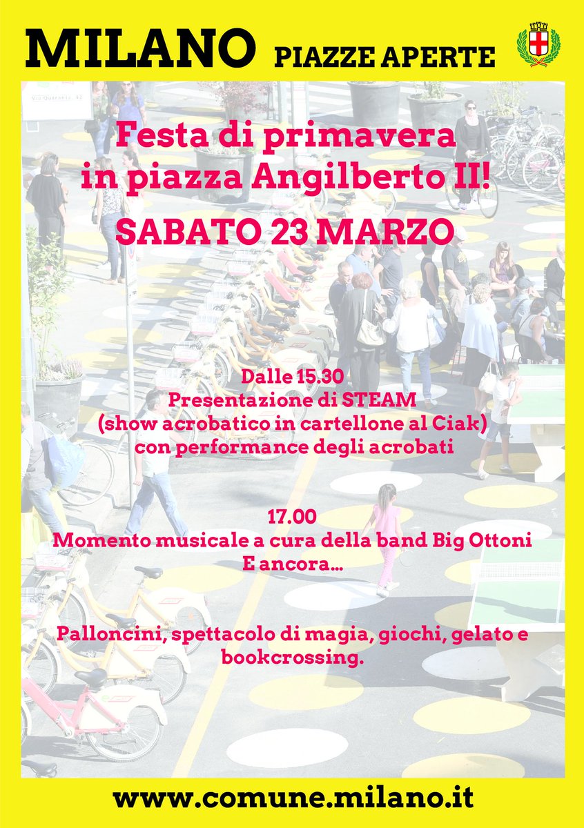 CorradoBina's tweet photo. La primavera di
🌷🌼🌻#PiazzaAngilberto 🌻🌼🌷
Sabato 23 Marzo dalle 15.30.
#corvetto #piazzeaperte #milano https://t.co/7YWTk4Ge4G