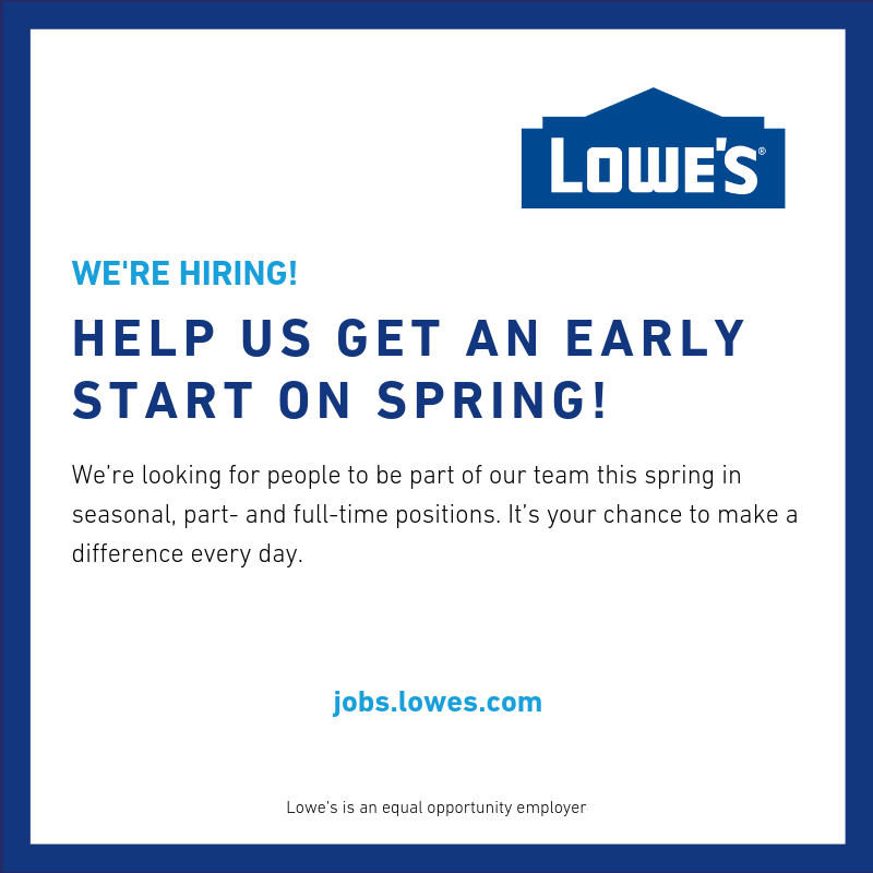 Lowes635's tweet photo. Stop by Lowe's 635 tomorrow 4/3 at 6002 N Rural St. Indianapolis, for an On-the-spot interview between 11am-5pm. Come join our winning team! #loweslife #SpringHiring @HR4Connected @marebear116 @besthr_635 @bolin_ben @jvance1213 https://t.co/FPJo0x9mSs https://t.co/u8JPS1SZPf