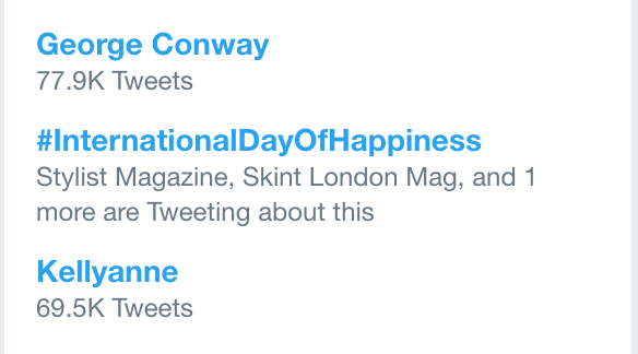 SimonKentucky's tweet photo. Thank you @realDonaldTrump for making George Conway @gtconway3d trending worldwide along with @KellyannePolls. So great to see both of you trending sand-witched between #InternationalDayOfHappiness https://t.co/s032ojgh64
