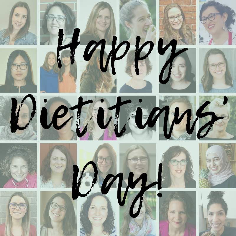 VincciRD's tweet photo. Happy (Canadian) #DietitiansDay and first day of #spring! 🌺🌸🌷 I didn't think it'd be fair to feature just ONE #DailyBANDD today, so I thought I'd highlight all the brilliant #dietitians featured thus far, plus a few more coming down the pipeline! 😉 #NutritionMonth #UnlockFood https://t.co/hGHSNO6tVQ