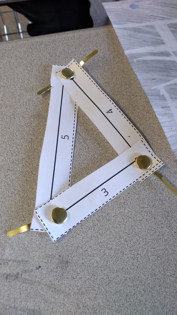 DeerParkHS's tweet photo. 7th grade mathematics experimented with triangles and side lengths yesterday! #DPCATS https://t.co/nrgpCa3Z7a