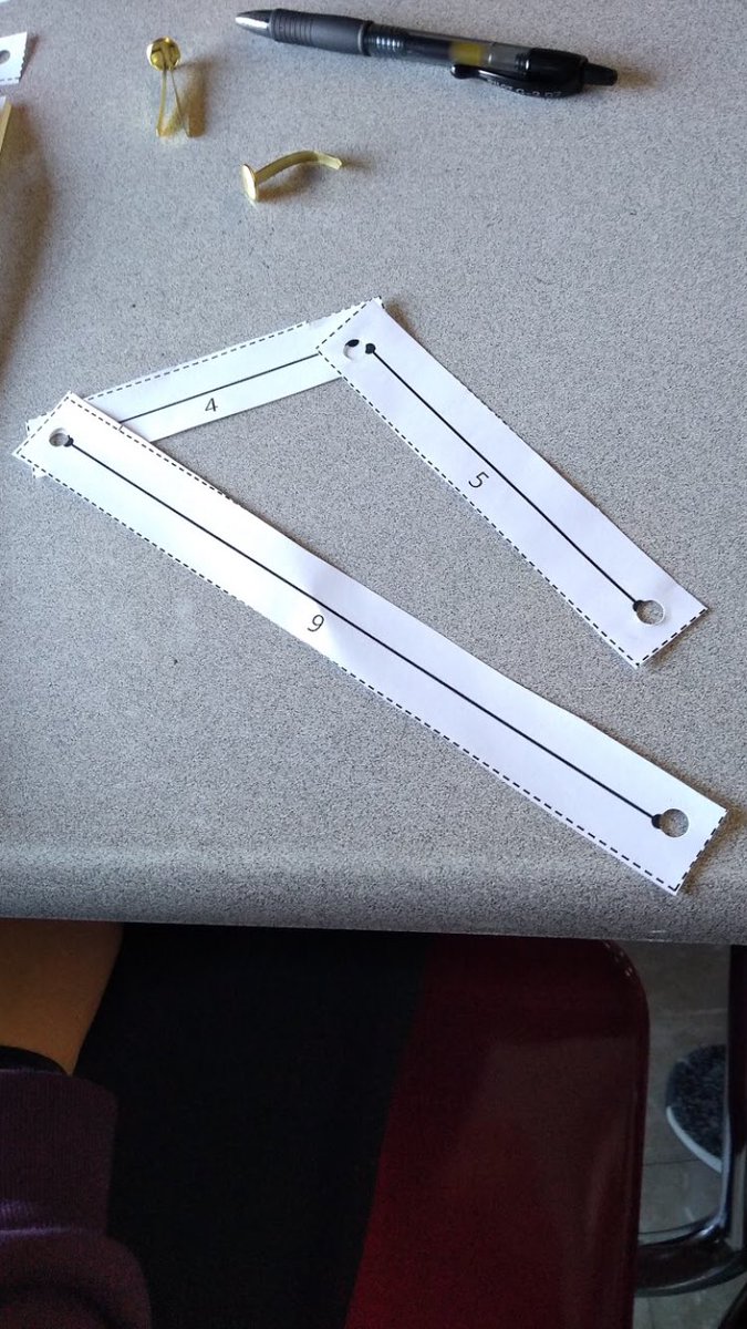 DeerParkHS's tweet photo. 7th grade mathematics experimented with triangles and side lengths yesterday! #DPCATS https://t.co/nrgpCa3Z7a