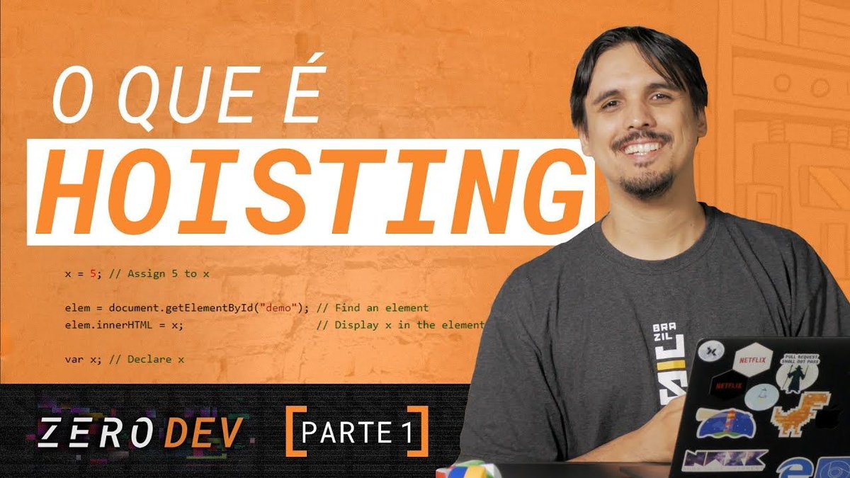 braziljs's tweet photo. Hoisting não é só uma palavra legal, é uma característica importante do JS.
É fundamental conhecê-lo para entender melhor sobre funções/escopos.
Este é o 1º vídeo da série onde discutiremos sobre hoisting e como ele pode afetar o desenvolvimento.
#zerodev
https://t.co/L6fiay0cFE https://t.co/s78Lij3Q7K