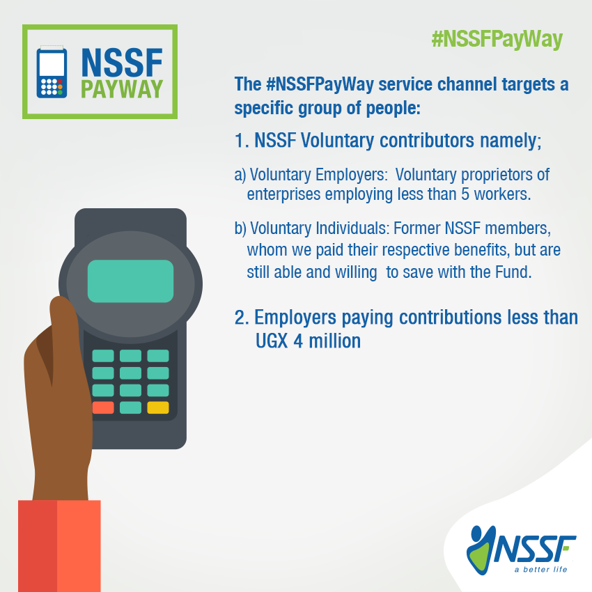 nssfug's tweet photo. Stella has a small company of 13 people. 
She is looking for an easier and convenient way to remit her employees’ NSSF contributions.
#NSSFPayWay https://t.co/wXWCSu6Obw