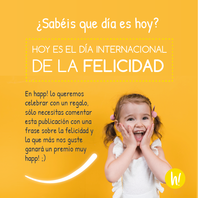 happ_bepositive's tweet photo. #FelizMiercoles ¿ Sabéis que día es hoy? Hoy es el #DiaDeLaFelicidad , y por ello desde happ! queremos proponeros el reto de llenar twitter de frases #felices :) Para ello escribe una frase bonita y mecionanos, la que más nos guste ganará una fantástica lámina happ! 😄 https://t.co/NqPp3g3zwC