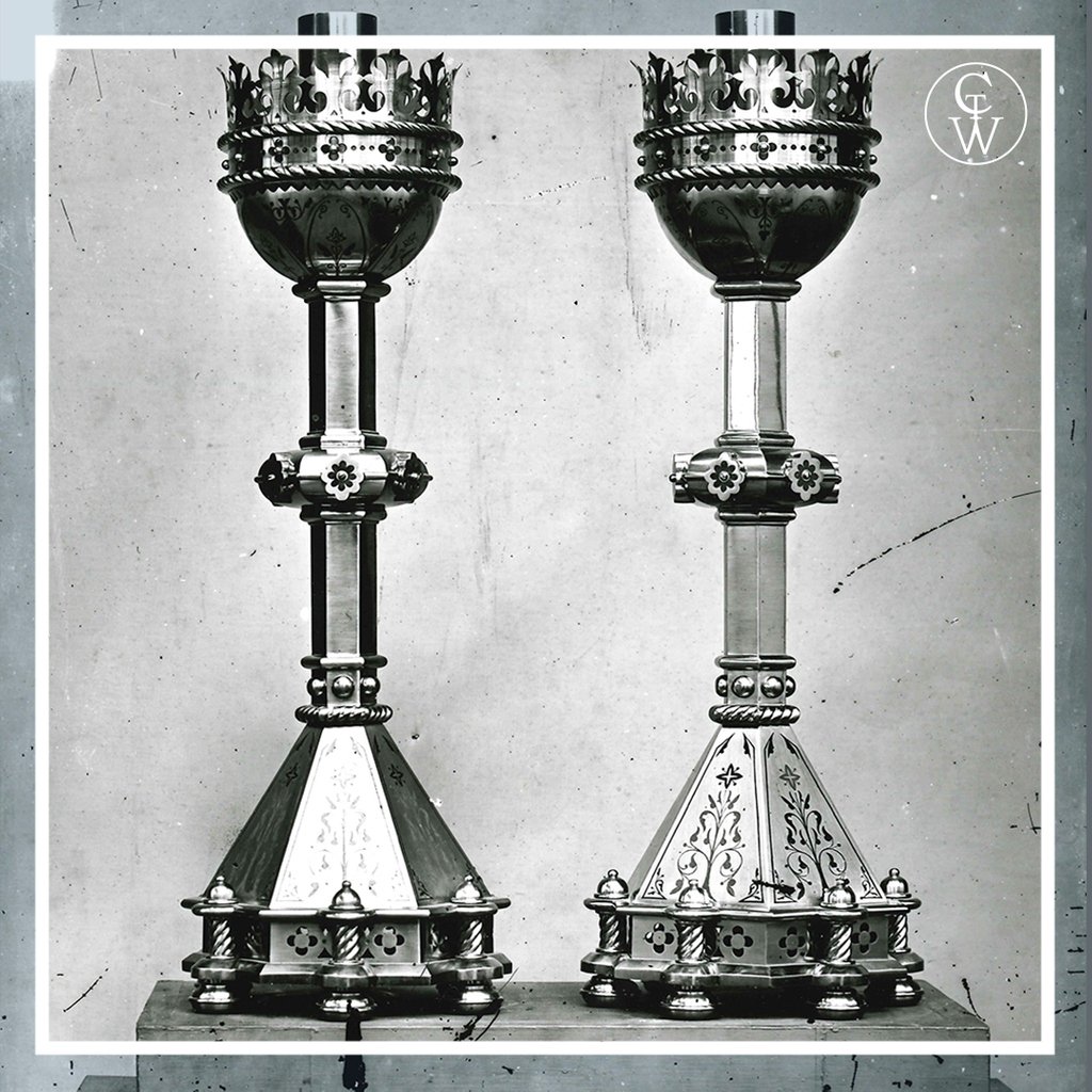 "Nearly 100 places of worship and other public edifices have been supplied by Singer...from Cornwall to Cumberland. Hundreds of candlesticks etc of exquisite workmanship have been sent to Oxford alone," Samuel Cuzner in the Handbook to #Frome Selwood in 1865.
