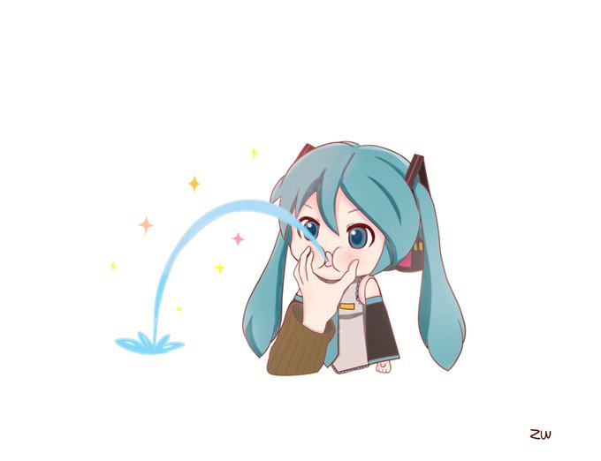 水を吐くミクダヨー✩ 
