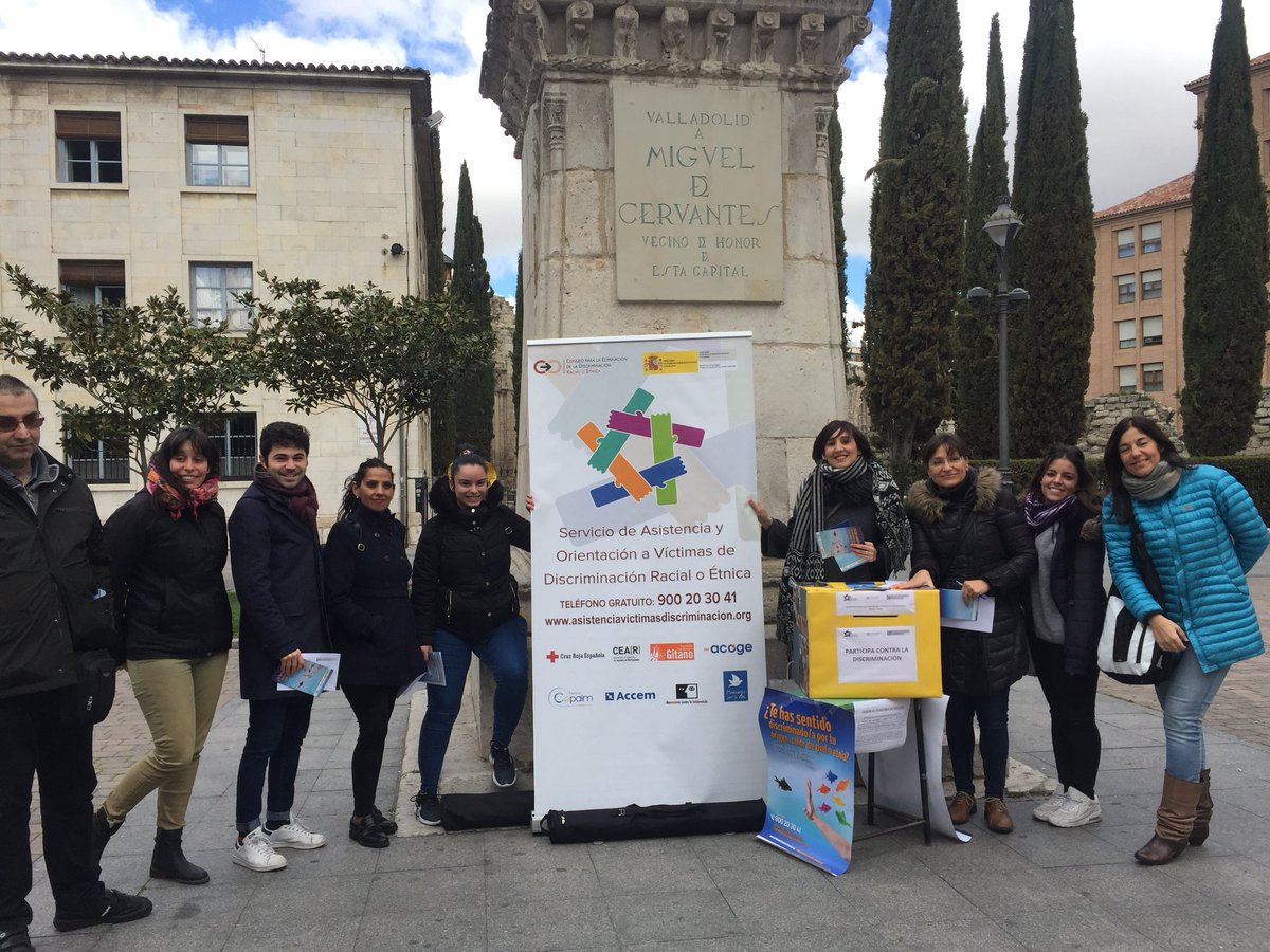 sobrinogonzalez's tweet photo. @OdhUVa @REDACOGE @ProcomarVLL @AbogaciayDDHH @icavalladolid @Accem_ong @CruzRojaEsp @gitanos_org @AyuntamientoVLL  @CEARefugio @Aspaym_CyL @cadiocva @EAPNCyL @cocemfecyl @MedicosdelMundo @FundacionMigrar @FundacionJuanS @carlitosRVA @RRViosca Valladolid contra la discriminación https://t.co/tIMGOrL2bO
