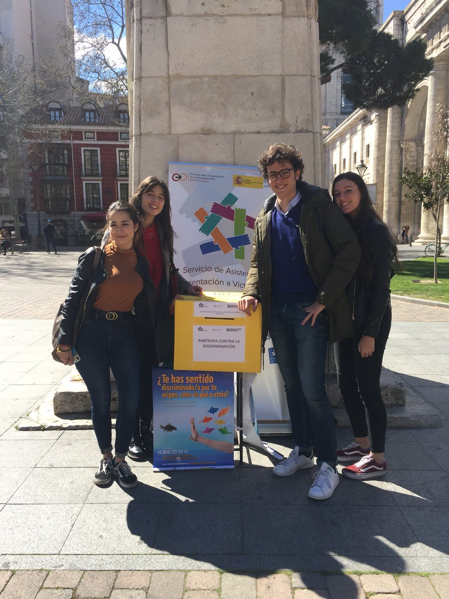 sobrinogonzalez's tweet photo. @OdhUVa @REDACOGE @ProcomarVLL @AbogaciayDDHH @icavalladolid @Accem_ong @CruzRojaEsp @gitanos_org @AyuntamientoVLL  @CEARefugio @Aspaym_CyL @cadiocva @EAPNCyL @cocemfecyl @MedicosdelMundo @FundacionMigrar @FundacionJuanS @carlitosRVA @RRViosca Valladolid contra la discriminación https://t.co/tIMGOrL2bO