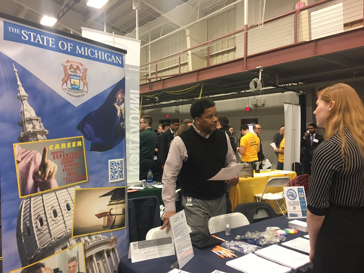 KetteringU's tweet photo. Welcome, @SOMCareers Civil Service Commission, to the Spring Employment Fair! #KetteringCoOp https://t.co/OfVsgrYKkX