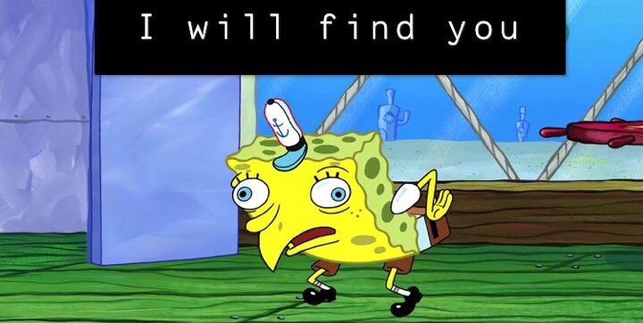 MrBurkhartMHS's tweet photo. Whoever is peppering my room with the Sponge Bob Meme pictures you will be found and we will get the bottom of #SpongeGate https://t.co/qZrnvizR1G