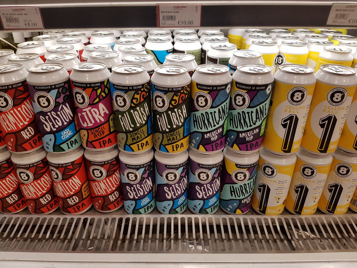 6 different <a href="/8degreesbrewing/">EightDegreesBrewing</a> 440ml cans to choose from at Costcutter Rathfarnham, all of them crackers.