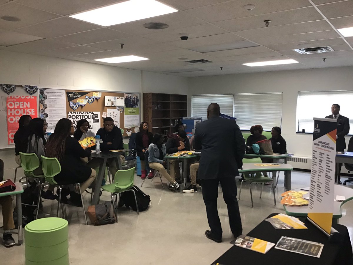 FDHSCCR's tweet photo. @BowieState is here at #FDHS presenting to @FDHSEagles and conducting onsite admissions! Excited for all these College minded scholars #FDHSCCR https://t.co/g7yw4UNyQ6