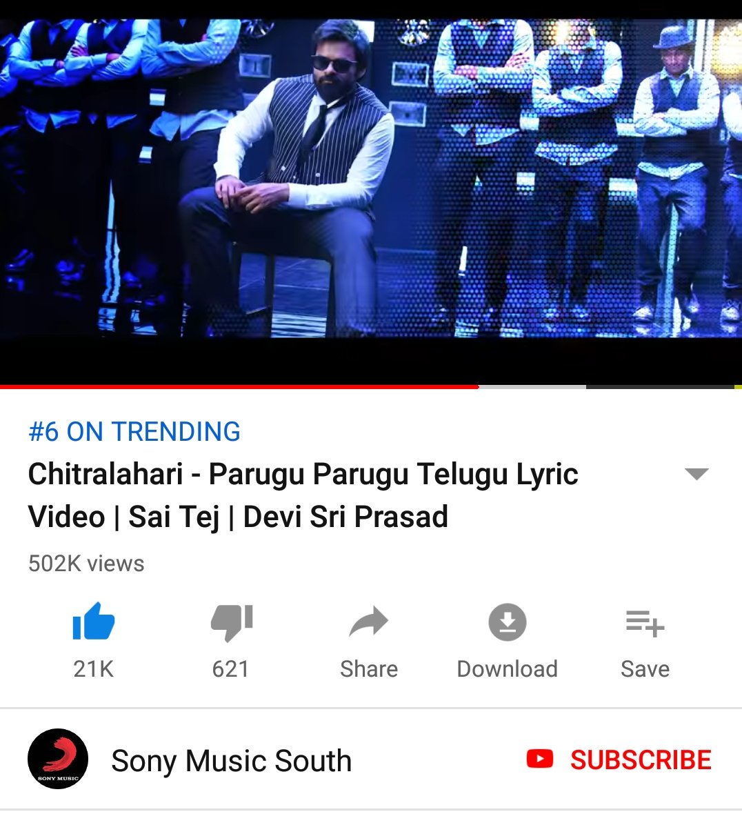 ShekarSdt's tweet photo. #ChitralahariFirstSingle #ParuguParugu  lyrical video song crossed half a Million views!!  @IamSaiDharamTej @ThisIsDSP @MythriOfficial!!  #ChitralahariOnApril12th 
Link:  https://t.co/QuEixc9y6X https://t.co/wjJgq7zTNk https://t.co/XC2U6FLwzd