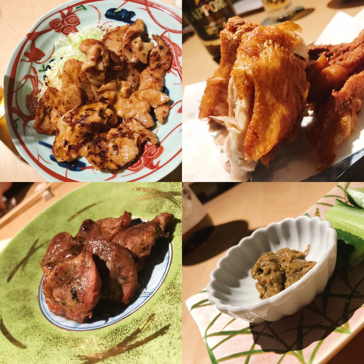 y_cook98's tweet photo. 豚しゃぶ居酒屋 はなぶへ訪問✨
▫️サチク麦王(赤豚)みそ焼き
▫️ひな鳥の唐揚げ
▫️ハツ塩焼き
▫️かにみそ
#ごちそうさまでした
#食べ歩き https://t.co/r6SExpQA31