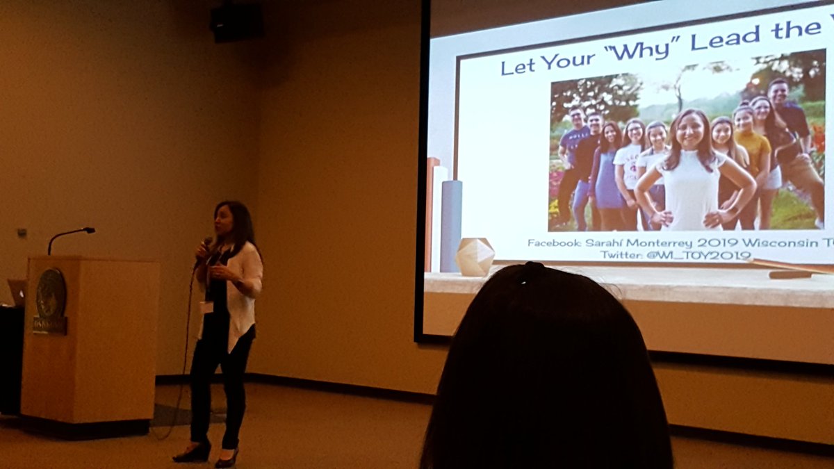 LeahLuke2010's tweet photo. Sarahi Monterry, WI Teacher of Year, opens the 2019 Educators Rising-WI Summit @UWOshkoshCOEHS @EducatorsRising https://t.co/YxPXLEwevd