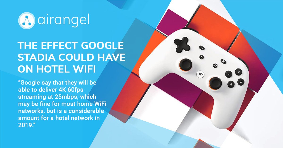 "Google say that they will be able to deliver 4K 60fps streaming at 25mbps, which may be fine for most home WiFi networks, but is a considerable amount for a hotel network in 2019"
👇👇👇
airangel.com/airangel-blog/…

#HotelWiFi #Streaming #CloudGaming