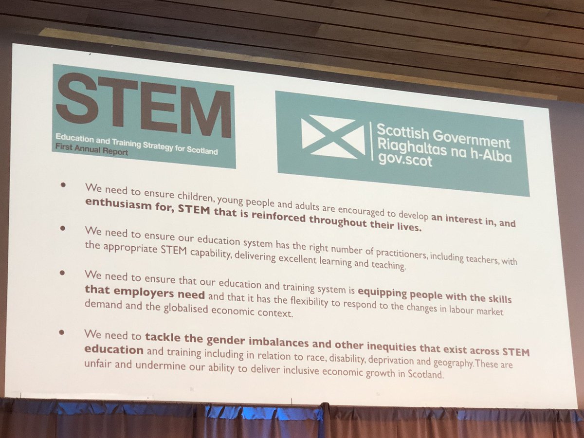 karenepetrie's tweet photo. Scottish government’s 4 priorities for STEM. What can help children engage with STEM? How can creativity and robots help? #STEMScot19 https://t.co/U5KJlt4QaV