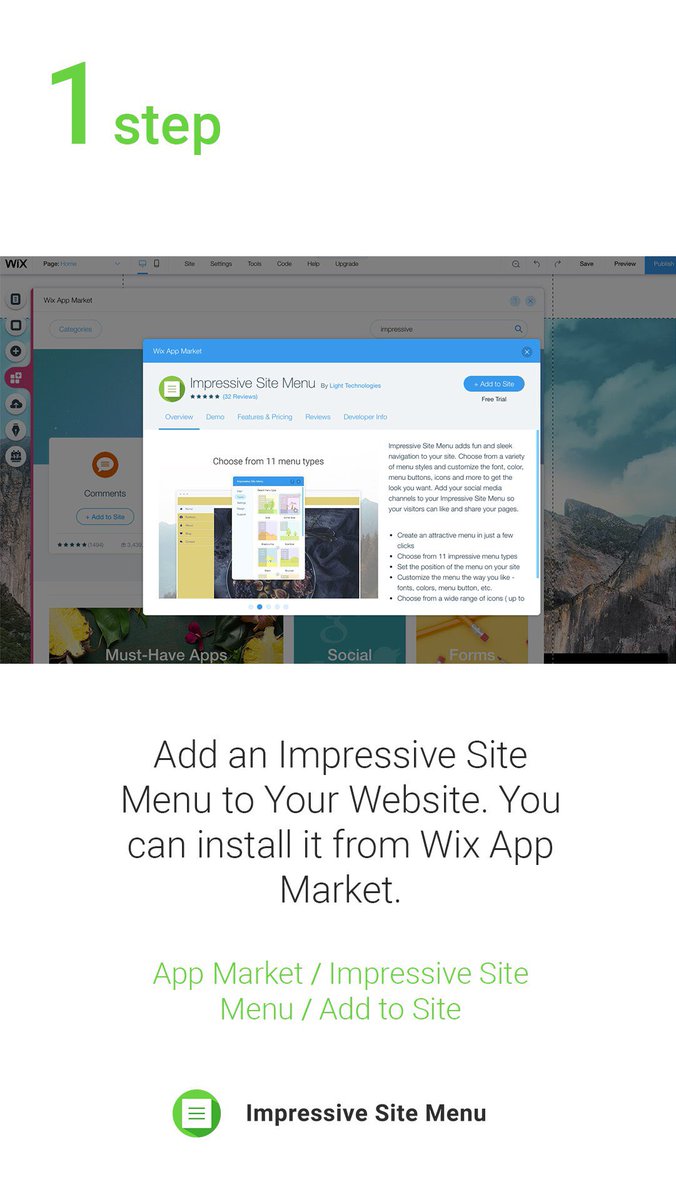 light_tech_io's tweet image. 5 easy steps to customize Impressive Site Menu