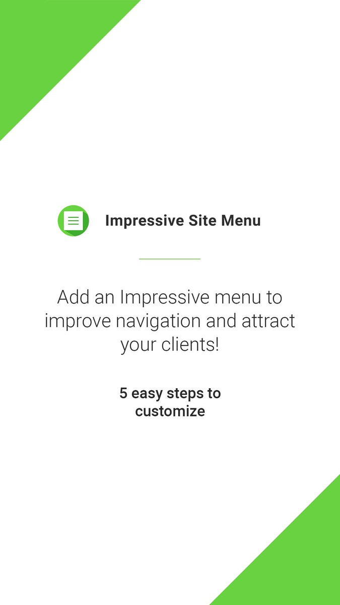 light_tech_io's tweet image. 5 easy steps to customize Impressive Site Menu