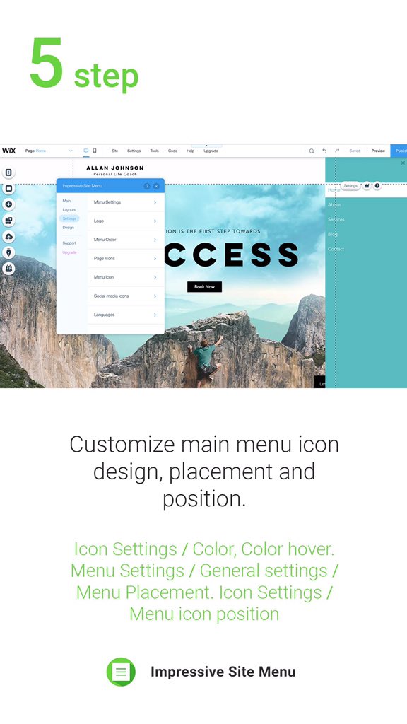 light_tech_io's tweet image. 5 easy steps to customize Impressive Site Menu - 3,4,5