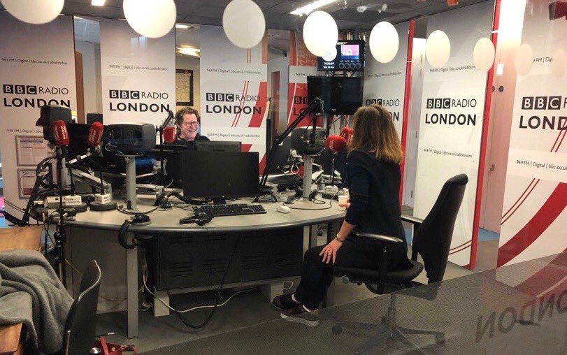 claresclark's tweet photo. Big thanks to @RobertElms and @BBCRadioLondon for having me on the show this morning. Who knew discussing art forgery and the rise of fascism could be so much fun? #IntheFullLightoftheSun @ViragoBooks https://t.co/scmqCGPM45