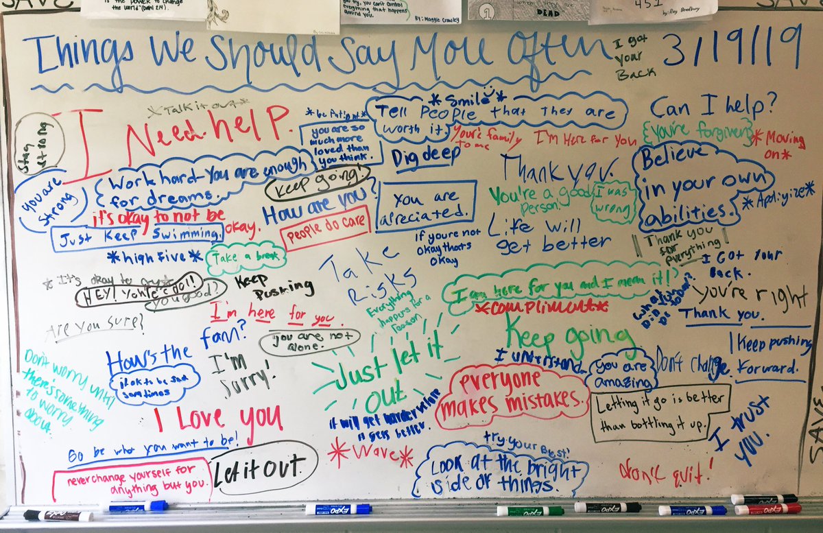 CoachOlson11's tweet image. Written by 100 of my 9th graders yesterday. This is so important. #FHSDCares