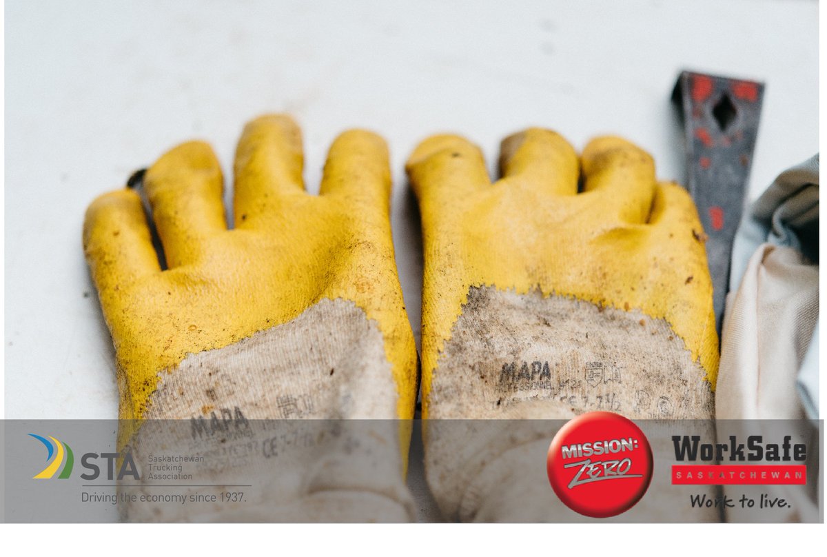 sasktrucking's tweet photo. Gloves: not just for soft skin lovers. Proper gloves and reduce crush injuries for your fingers, always wear them while moving cargo.
#worksafewednesday https://t.co/O0QotIZJ2r