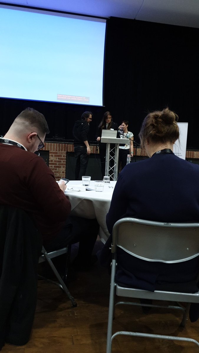 DamienHWright's tweet image. Here is the laptop guy, looking at her supply. Guess the tune in my head? #aoccomms19