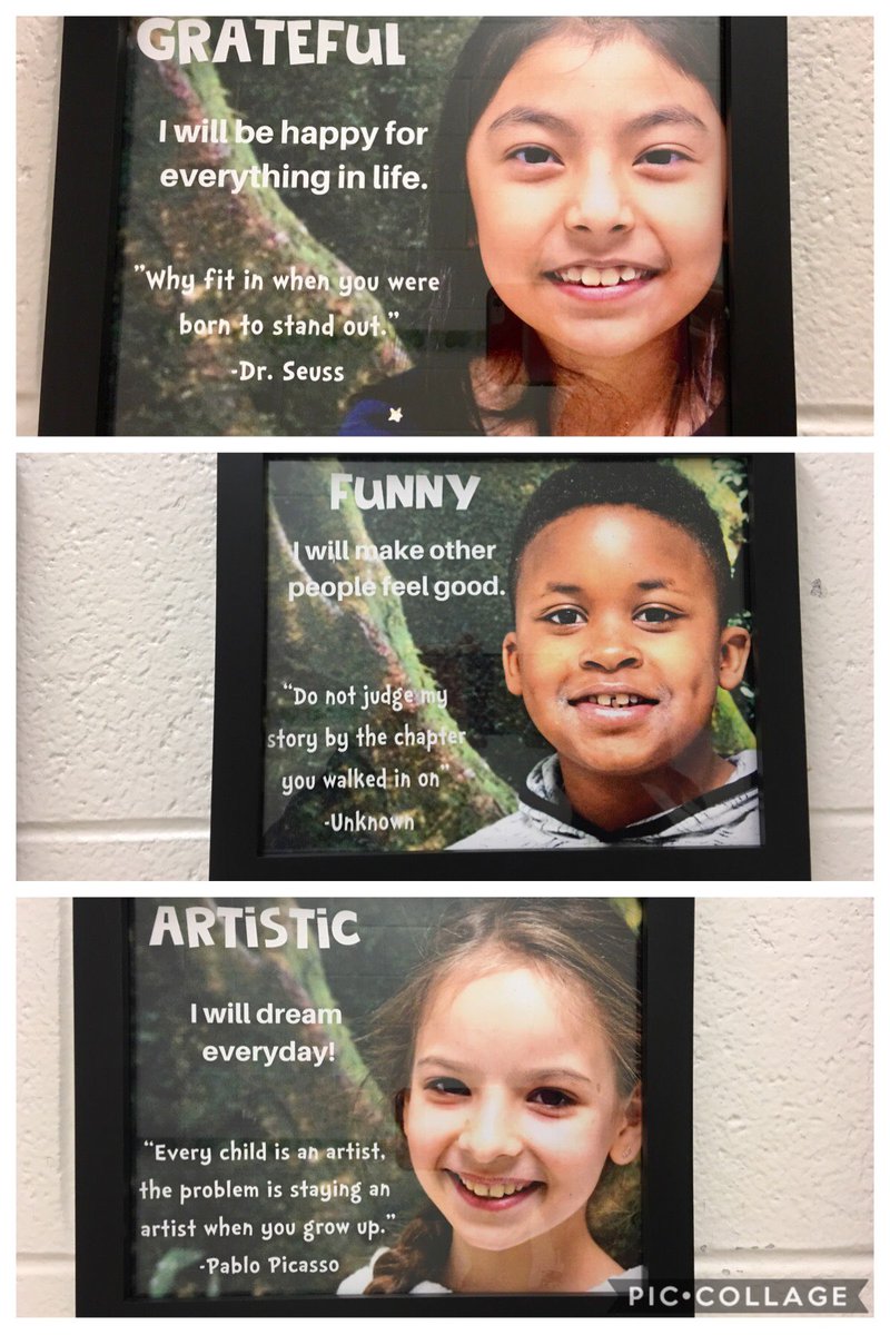 Love these photos in our hallway ⁦<a href="/MECME_School/">MillbrookElem</a>⁩! We 💚 and celebrate the uniqueness of each child! ⁦<a href="/bigachievers2/">Shelly Lewis</a>⁩