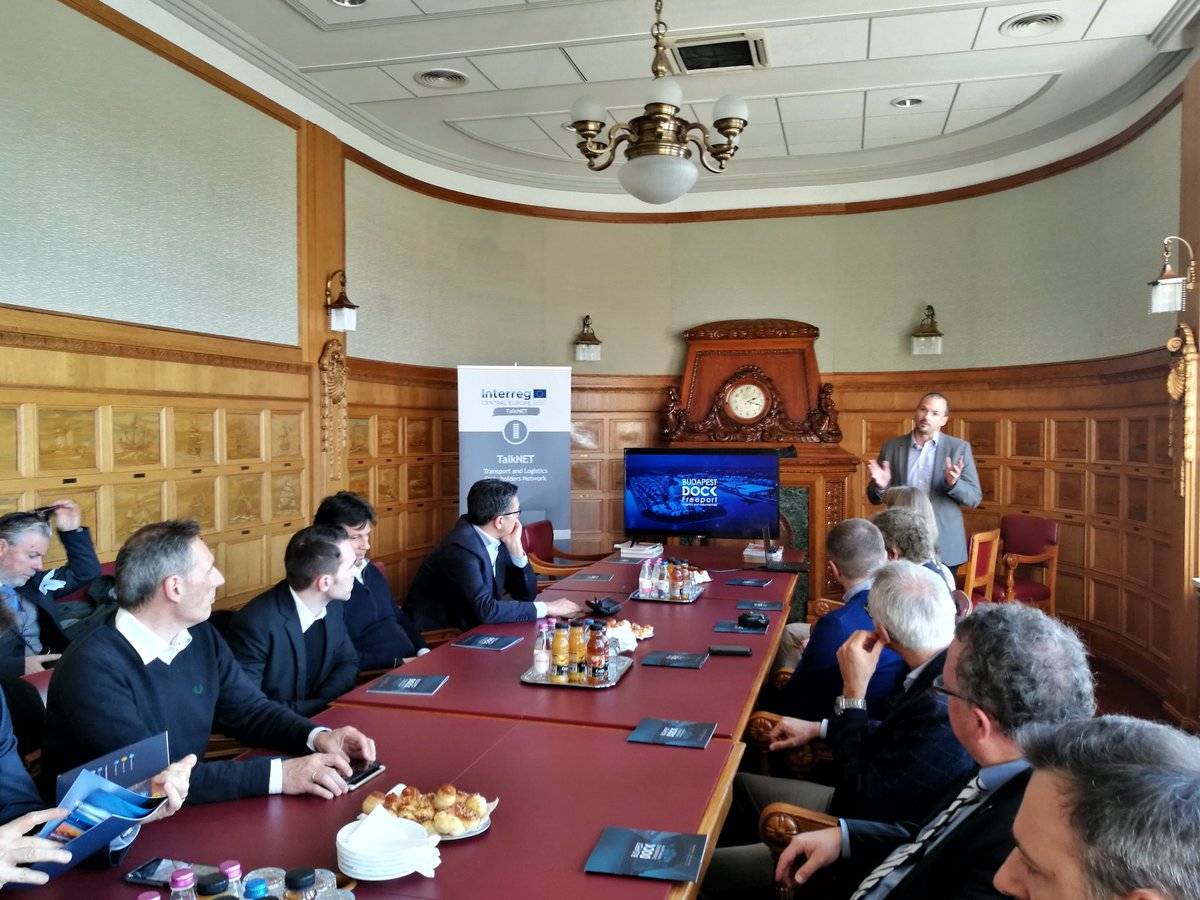 TalkNETproject's tweet photo. 2nd day of the #PSG meeting: partners visit the Freeport of #Budapest and experience first-hand what #TalkNET's contribution and impact is: best practices, pilot actions and knowledge tools will serve not only the partners but all the stakeholders and key players in CE and beyond https://t.co/Hlixo9ACnz