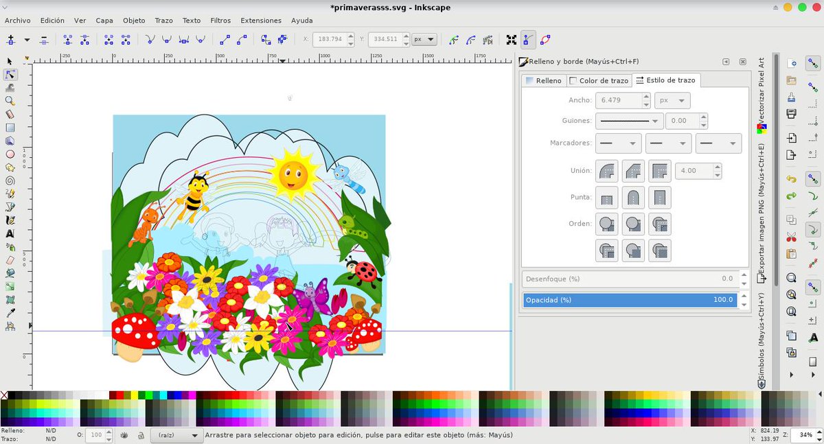 LeonDanArt's tweet photo. #CasiTerminado...#Detallando en #Inkscape #Linux #ArchLinux ...#QuintaFase de #Color .. #primavera #21marzo #diseñografico #GraficaLibre #vectorart #ArteDiprimavera #ArteDigital https://t.co/kODiozJQ0L