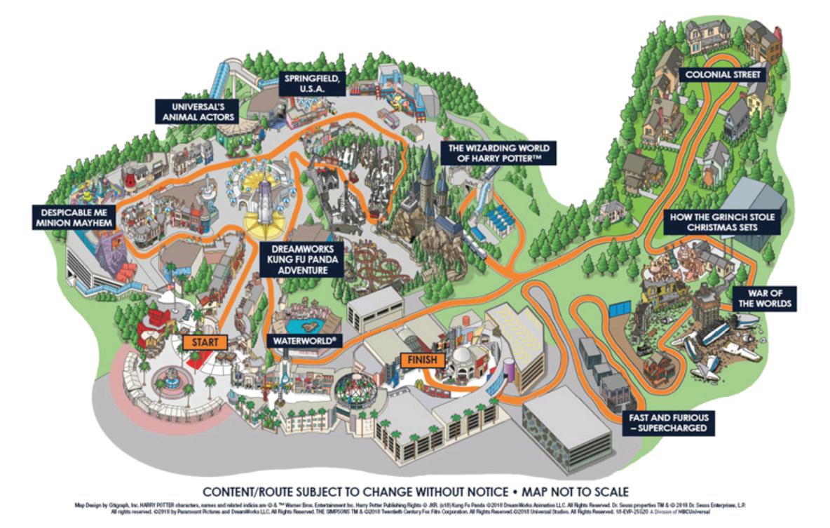 Universal Studio Hollywood Map