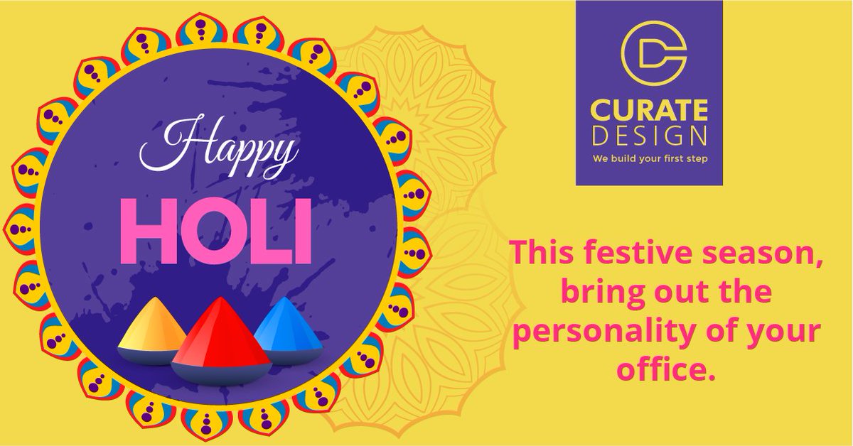 Design_Curate's tweet image. This festive season, bring out the personality of your office.
 #Happyholi #colourfulholi #curatedesign