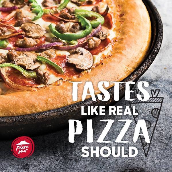 Taste is everything. And with Pizza Hut, it's love at first bite! 🍕❤️