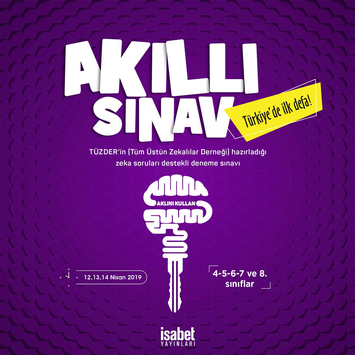 Türkiye'de bir ilk!
Akademik ve zeka soruları bir arada!
 <a href="/TUZDER/">TÜZDER</a> in katkılarıyla hazırlanan #AkıllıSınav ile kendini denemeye hazır mısın?