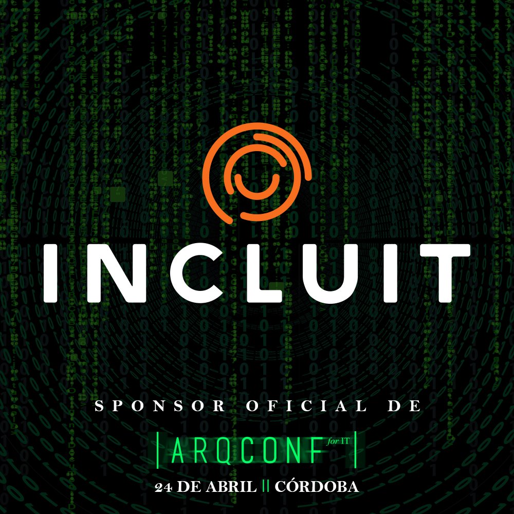 Agradecemos a @IncluIT por ser Sponsor Oficial de #ArqConf2019! 
Cada vez falta menos!!!!!! 24 de Abril en Córdoba así que no te olvides de registrarte en zurl.co/Jawu #Cloudnative #Cordoba #Abril2019 #ArqConf