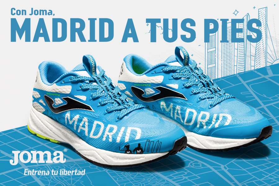 JomaSport's tweet photo. Ayer @soycorredor_es nos dio el • PREMIO A LA MEJOR INICIATIVA DE MARKETING • por la zapatilla conmemorativa del @mediodemadrid Super Cross. 😁😁😁 Gracias!!! https://t.co/SWVUTmOl0N