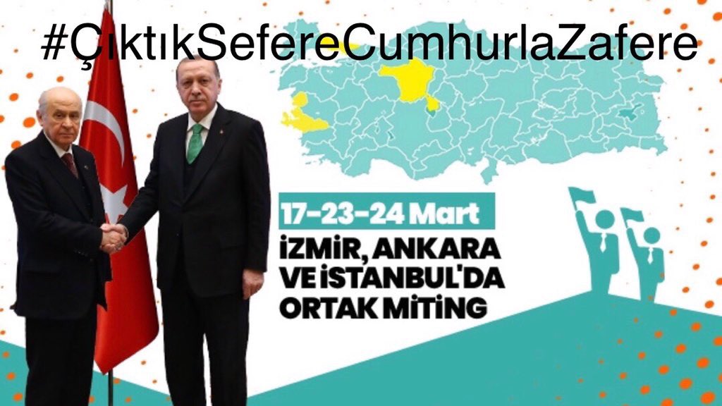 #ÇıktıkSefereCumhurlaZafere
Bütün dünya bir olsa Durduramaz bizi 
Aslımıza dönüyoruz İşte