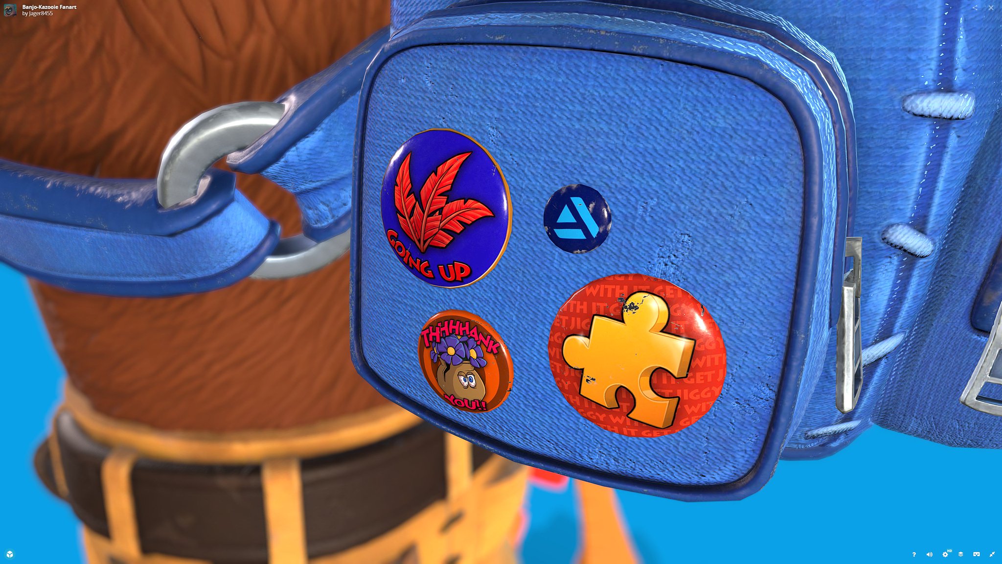 JimmyWiggy on Twitter "I designed a few pins for Banjo's backpack. Check out the model and let