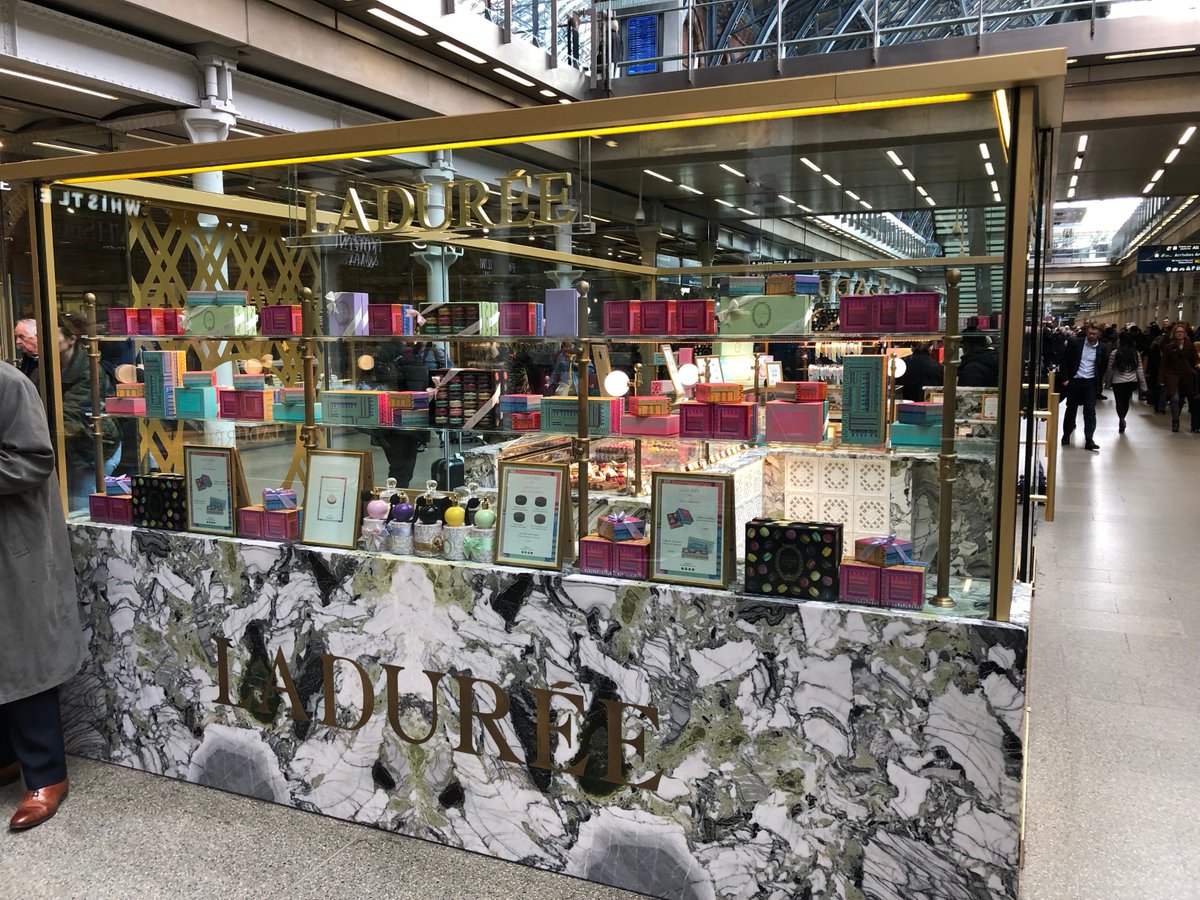 impulsepop's tweet photo. Loving this Ladurée display in London St Pancras! We took a little trip there  to see other displays that we also love. Stay tuned...

- Click the link below Insta
https://t.co/UDK2aXuyic 

#retaildisplay #posdisplay #ladurée #popupshop #shoppermarketing  #impulsepointofpurchase https://t.co/lnnISQbrtc