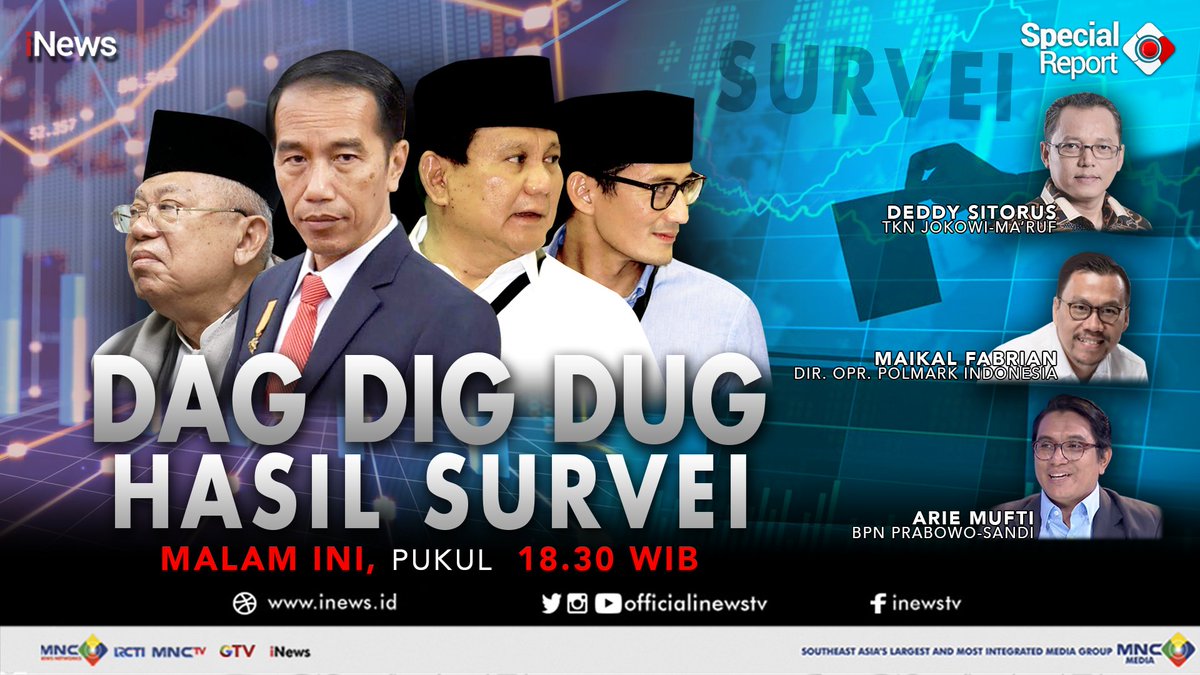 Makin dekatnya waktu pemungutan suara Pilpres 2019, kedua belah kubu terus berusaha meraih simpati demi dukungan dan perolehan suara. Apa yang harus dilakukan kedua kubu untuk memastikan kemenangan pada hari pemungutan suara? Saksikan Special Report malam ini, pukul 18.30 WIB!
