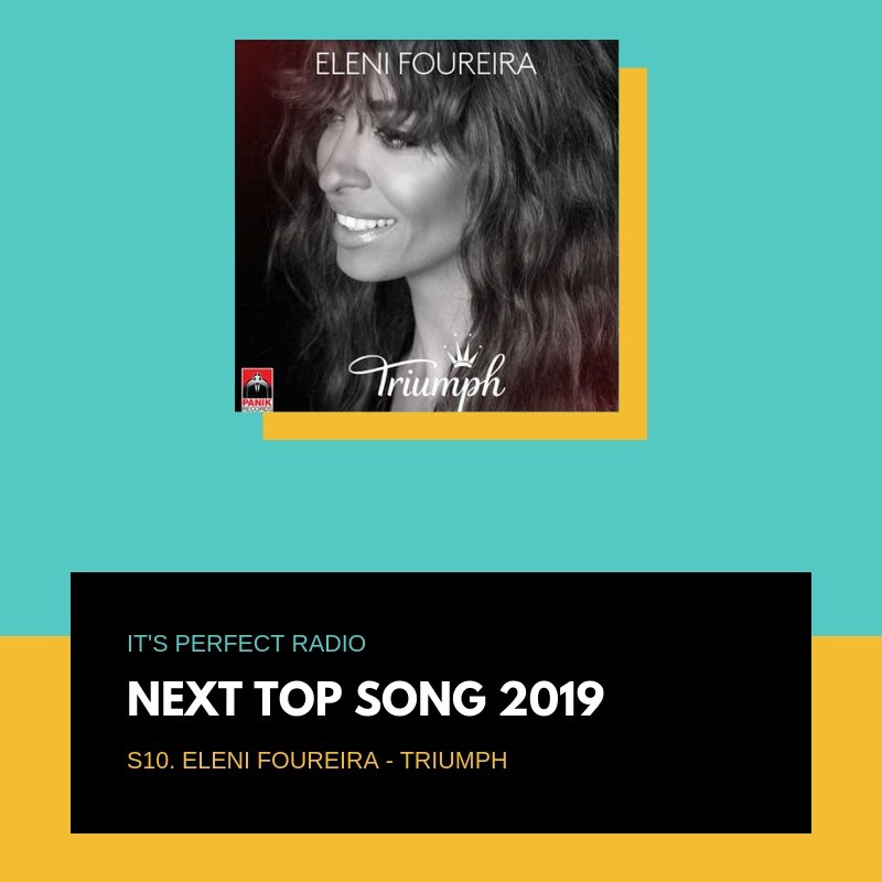 itsperfectradio's tweet photo. It's Perfect Radio Next Top Song 2019.
Κυριακή 31 Μαρτίου στις 22:00
*Η ψηφοφορία θα ξεκινήσει στις 30/3*
S10. @foureira_eleni - Triumph
#ItsPerfectRadio #NTS19 https://t.co/3fBud6xpmS