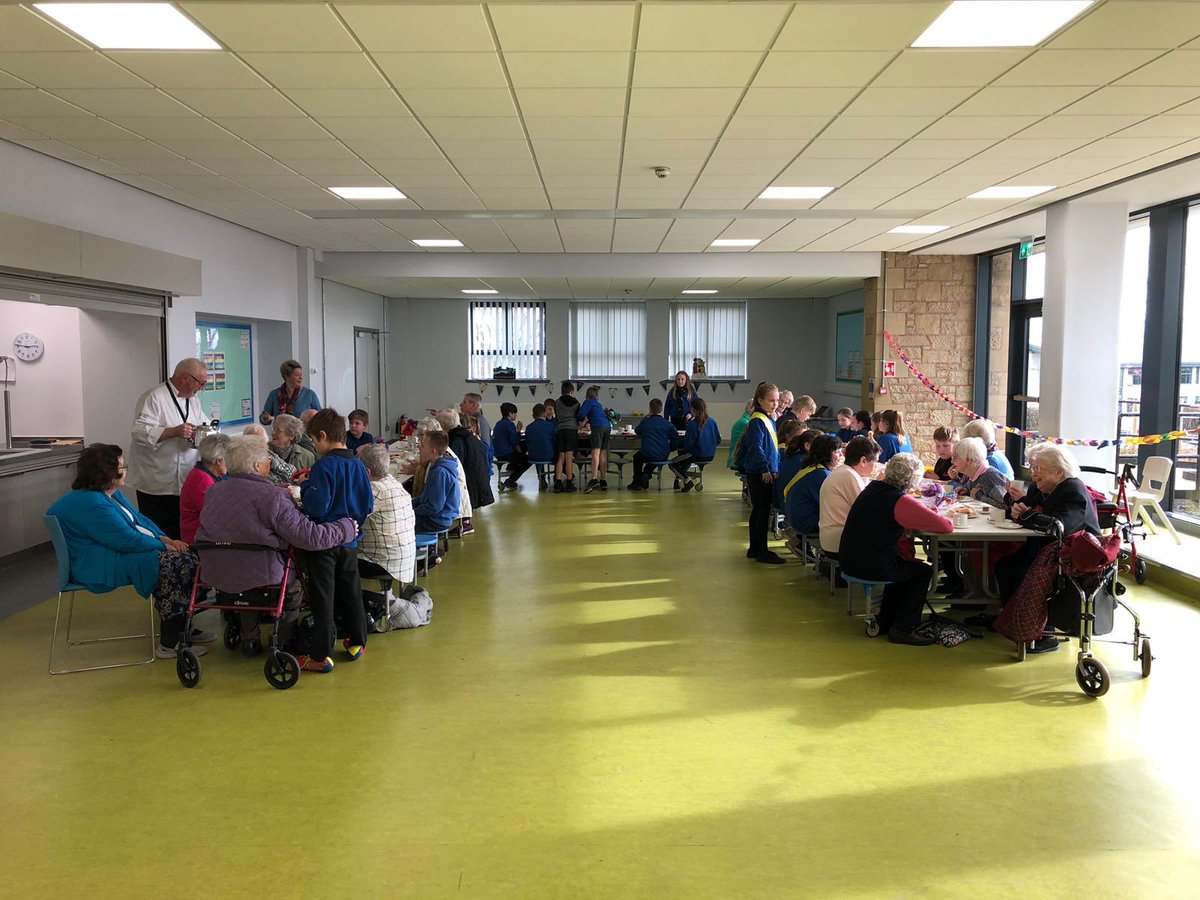 DunsPrimary's tweet photo. Yesterday P7B hosted an Afternoon Tea for the residents of Boston Court and Turnbull Court. Today they have received super feedback from their visitors...  ‘Children are a credit to the school’, ‘Lovely spread and happy children’ and ‘It was a real treat!’ 
@MissPerrett https://t.co/cnCsqSHgQZ