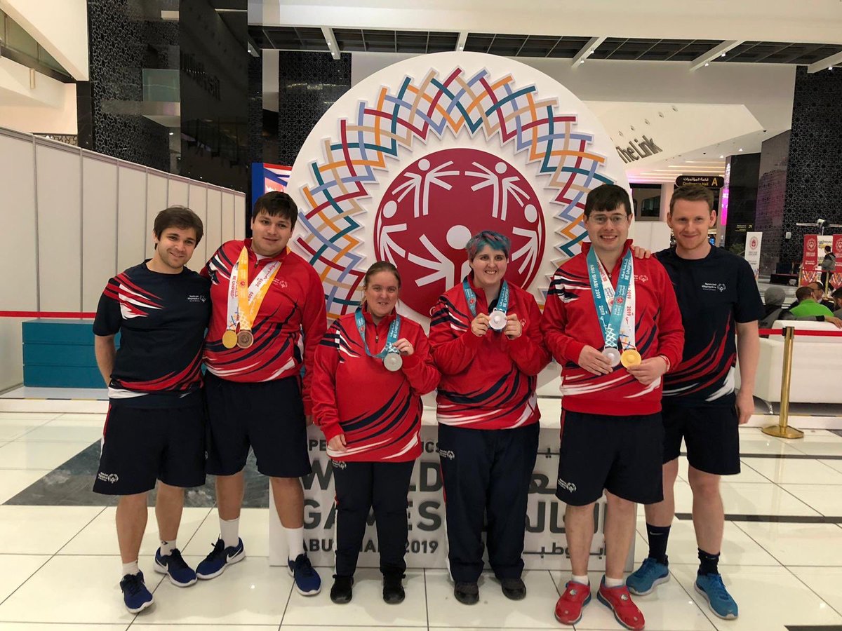 SOSouthYorks's tweet photo. Hey @MagicMagid our Special Olympic athletes have struck GOLD @WorldGamesAD ! 
Myles -Basketball 🏀🥇
Michael - Table Tennis 🏓🥇🥉
Tonisha - Basketball 🏀🥉
#TeamSOGB 🇬🇧 #MeetTheDetermined https://t.co/JQTgkEBxPs