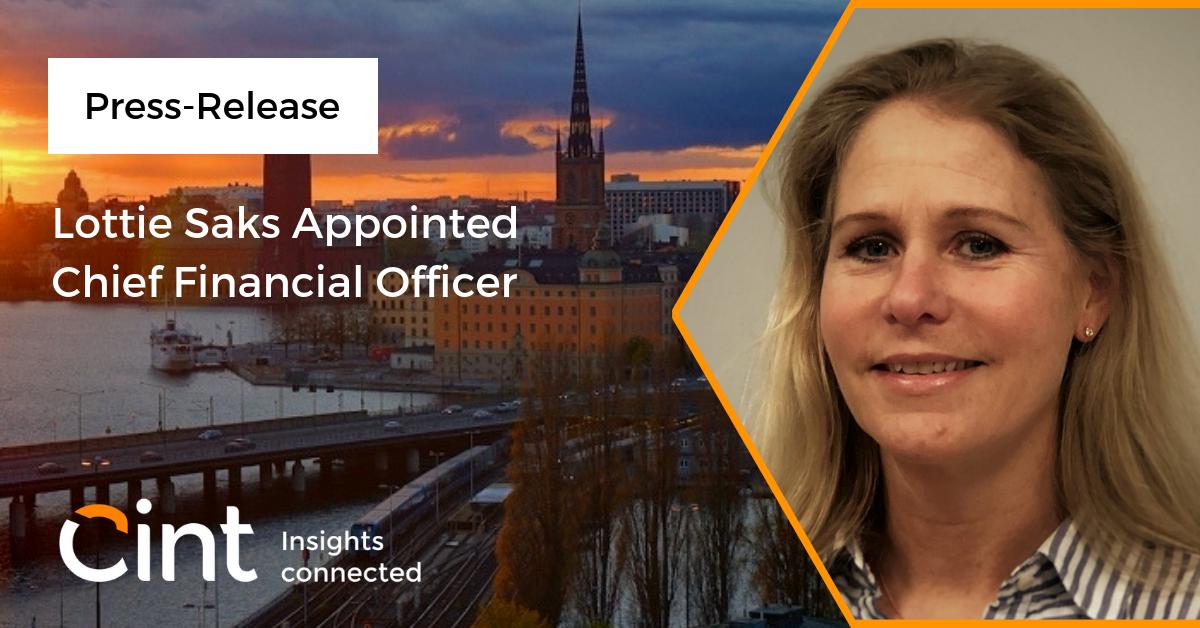 News: Cint Appoints CFO Lottie Saks to Leadership Team 
bit.ly/2HFd0IV