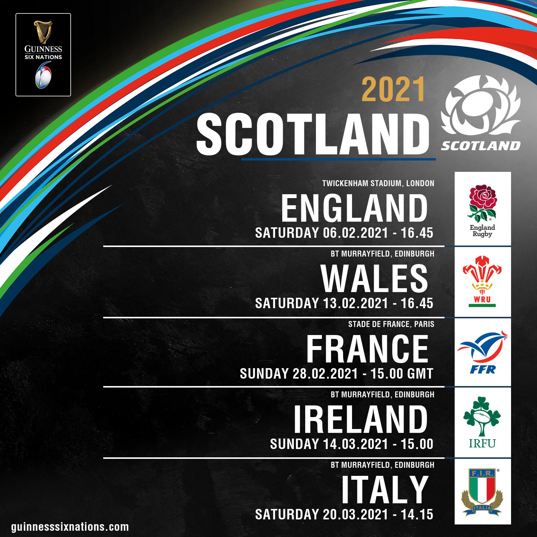 Scottish Rugby On Twitter News Guinness Six Nations Announce Fixtures For 2020 And 2021 Read The Full Story Https T Co 27humgduzm Guinnesssixnations Https T Co 3g4abn8yfo