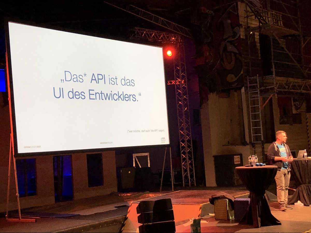 “An API is the UI of a developer.” - So true. #JavaLand