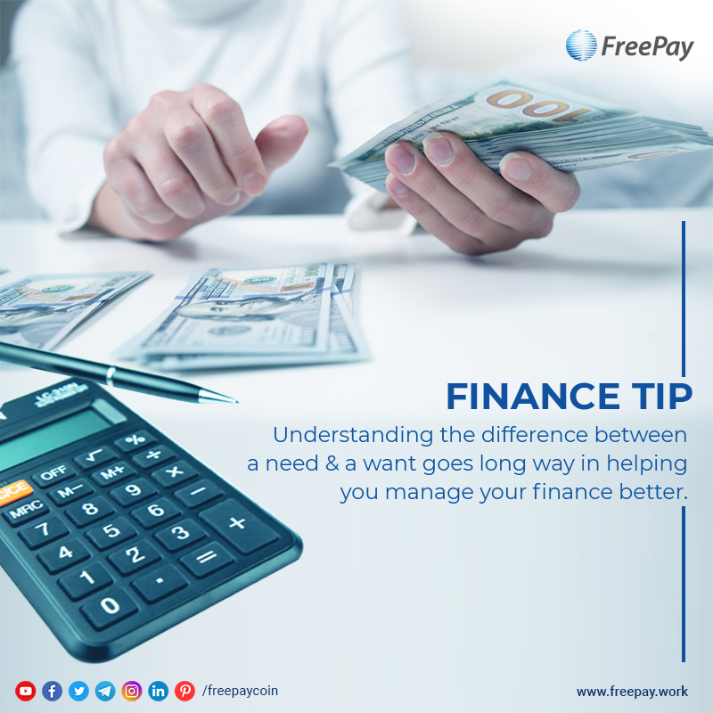 Freepayofficial's tweet photo. Carefully distinguishing your need and your wants will help you to cut costs that you may otherwise spend on things that you do not require. Without proper management, a month’s salary will burn up faster than you realize.

#Finance #WednesdayWisdom #Banking #Crypto https://t.co/gVPt9AaD18